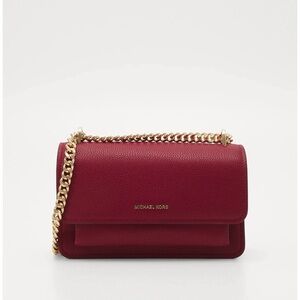 Michael Kors Red Crossbody Bag with Gold Chain